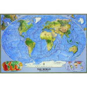 National Geographic Fizyczny  mapa świata, duża