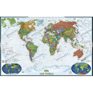 National Geographic Mappa del Mondo Planisfero politico decorativo grande