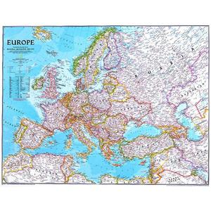 National Geographic Continentkaart Europa, politiek, groot, gelamineerd (Engels)