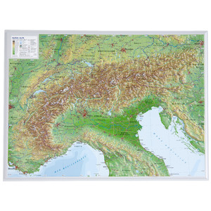 Georelief Regional-Karte Alpenbogen (39x29) 3D Reliefkarte