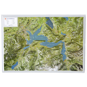 Georelief Regional-Karte Vierwaldstättersee