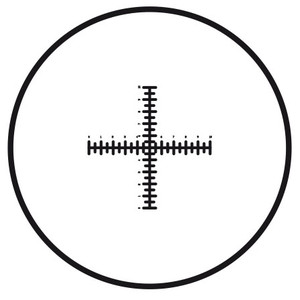 Motic Strichplatte Fadenkreuz mit doppelter Skalierung (10mm in 100 Teilen), (Ø25mm)