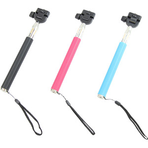 Aluminium monopod Selfie-Stick für Smartphones und kompakte Fotokameras, pink