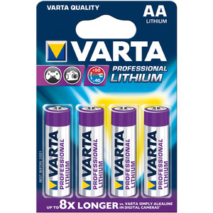 Varta Professional Mignon (AA) lithium batteries, pack of 4