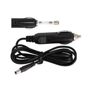 Omegon 12V 3A car battery cable (1m) for vehicle cigarette lighter socket