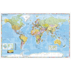 Stiefel Mappa del Mondo Planisfero politico, inglese