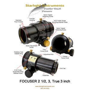 Starlight Instruments Focheggiatore Feather Touch FTF2515HD 2,5" Dual Speed con cammino ottico 1,5"