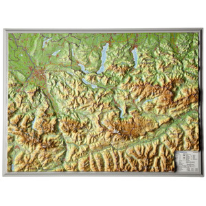 Georelief Regional-Karte Salzkammergut klein, 3D Reliefkarte