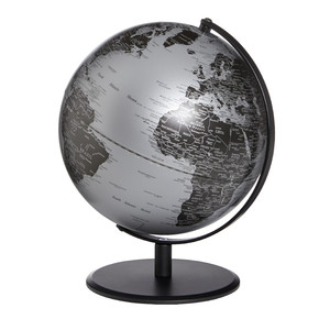 emform Globe Pluto Matt Silver 25cm