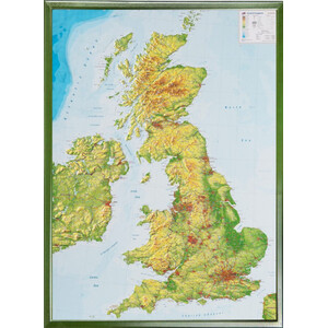 Georelief Landkarte Großbritannien