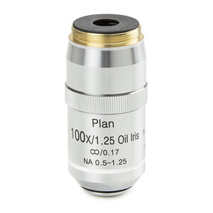 Euromex Objectief DX.7200-I, 100x/1,25, wd 0,2 mm, plan infinity, iris diaphragm,  oil, S (DelphiX)