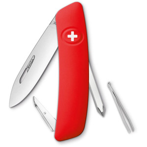 SWIZA Noże Szwajcarski scyzoryk kieszonkowy D02 czerwony