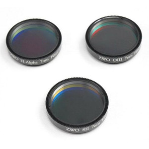 ZWO Filters 1.25" filter set: H-alpha, SII, OIII