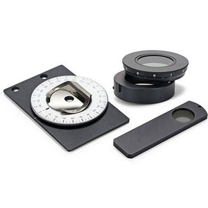 Euromex Kit de polarización , analizador para porta, platina giratoria pequeña (100 x 65 mm) para mesa de muestras, AE.5158-P (EcoBlue, BioBlue)