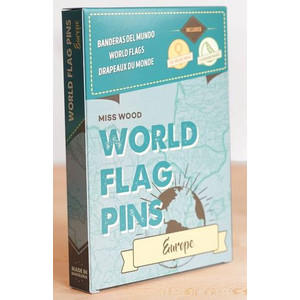 Miss Wood World Flag Pins Europe 25 pieces