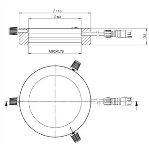 StarLight Opto-Electronics RL5-80 WW, warm-weiß (3.500 K), Ø 80mm