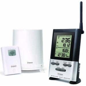 Oregon Scientific Wireless weather station RC rain gauge with outdoor thermometer