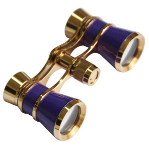 Levenhuk Opera glasses Broadway 3x25 purple with chain and LED light
