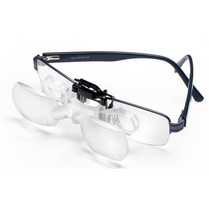 Loupe Eschenbach MaxiPLUS Tour Du Cou - Grossissement X2 Et X4 - Lentille 100x140mm - Transparente