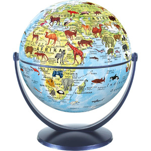 Mini-Globus Dreh-Schwenk Globus Welt der Tiere 15cm