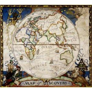 National Geographic Mapamundi Mapa de exploradores, hemisferio oriental