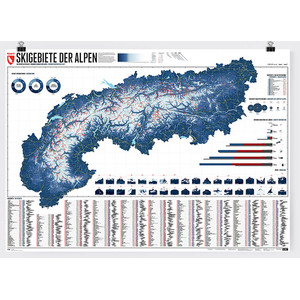 Marmota Maps Regional-Karte Alpenkarte 609 Skigebiete