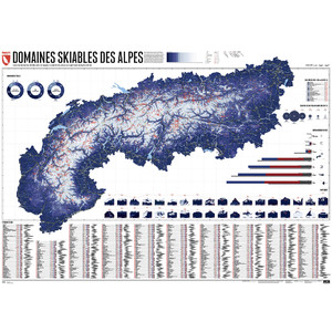 Carte régionale Marmota Maps Domaines skiables des Alpes (Francais)