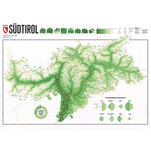 Marmota Maps Regional-Karte Südtirol Mountain Green