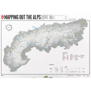 Marmota Maps Regional-Karte Mapping Out the Alps (Englisch)