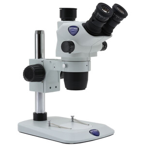 Microscope stéréo zoom Optika SZO-2, trino, 6.7-45x, Säulenstativ, ohne Beleuchtung