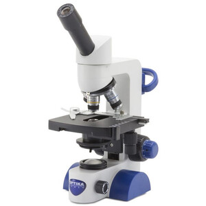 Optika Mikroskop B-63, mono, 40-600x, LED, Akku, Kreuztisch
