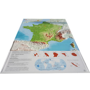 Carte géographique 3Dmap La France Physique