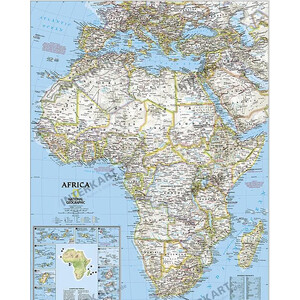 National Geographic Mapa continental Afrika