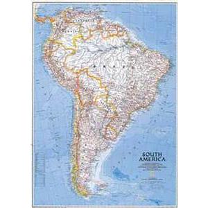 National Geographic Mapa de Sudamérica, político