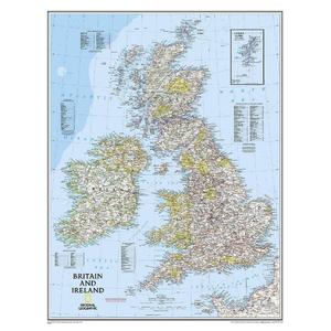 National Geographic Mappa Carta regionale delle isole Britanniche