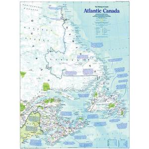 National Geographic Regional map Atlantic Canada