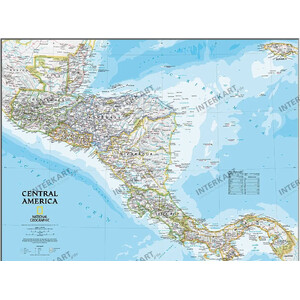 National Geographic Regionale kaart Midden-Amerika (Engels)