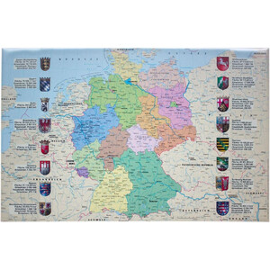 Idena Landkarte Schreibtischunterlage Deutschland mit Einstecktaschen