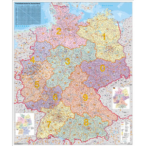 Stiefel Landkarte Postleitzahlenkarte Deutschland