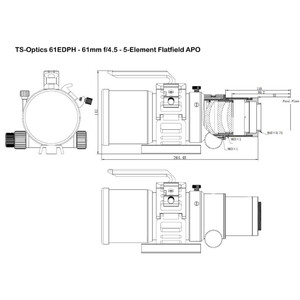 TS Optics Rifrattore Apocromatico AP 61/274 EDPH II OTA