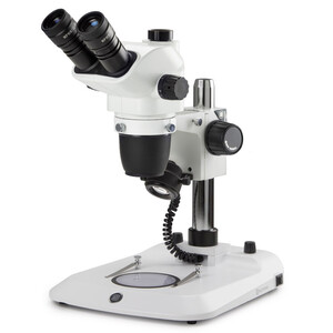 Microscope stéréo zoom Euromex NZ.1903-P, 6.7-45x, Säule,  Auf-u. Durchlicht, trino