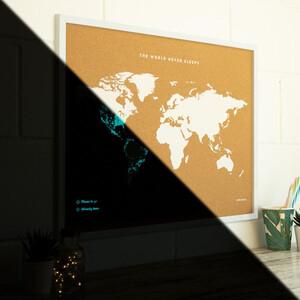 Miss Wood Weltkarte Woody Map Fluor XL