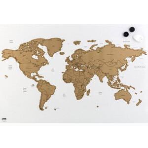 Mappemonde Idena Magnetic World Map for Scratching off and Pinning
