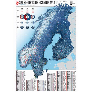 Carte régionale Marmota Maps Ski Resorts of Scandinavia