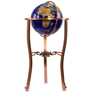 Pretty Decor Floor globe Montezuma 33cm blue