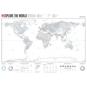 Marmota Maps Wereldkaart Explore the World 200x140cm