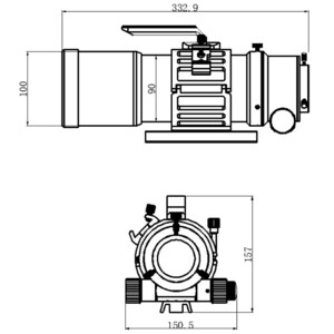 Omegon Apochromatischer Refraktor Pro APO AP 76/418 Triplet ED OTA