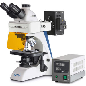 Microscopio Trino Inf Plan 4/10/20/40/100, WF10x20, 100W HBO FL (B/G), OBN 147