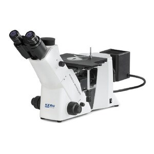 Kern Mikroskop odwrócony OLM 171, invers, MET, POL, trino, Inf planchrom, 50x-500x, Auflicht, HAL, 50W