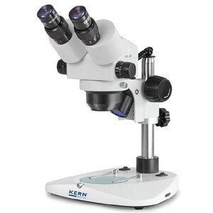 Kern Microscópio stereo zoom  OZL 451, Greenough, Säule, bino, 0,75-5,0x, 10x/23, 10W Hal